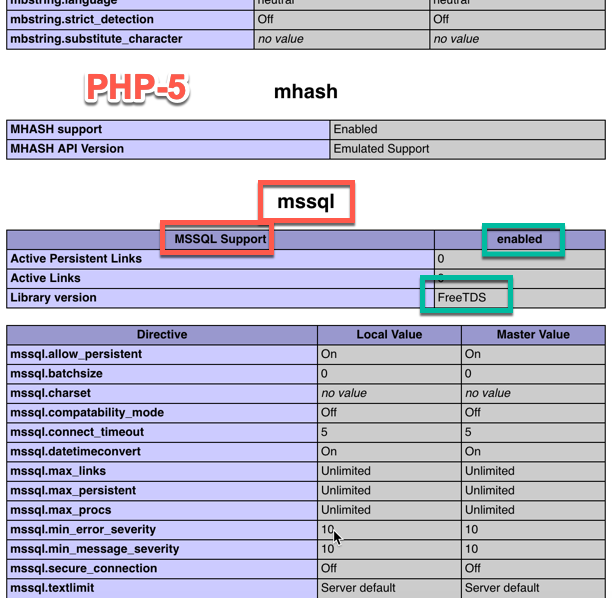 Conexión de Web PHP (Linux) a base de datos MS SQL (Windows)